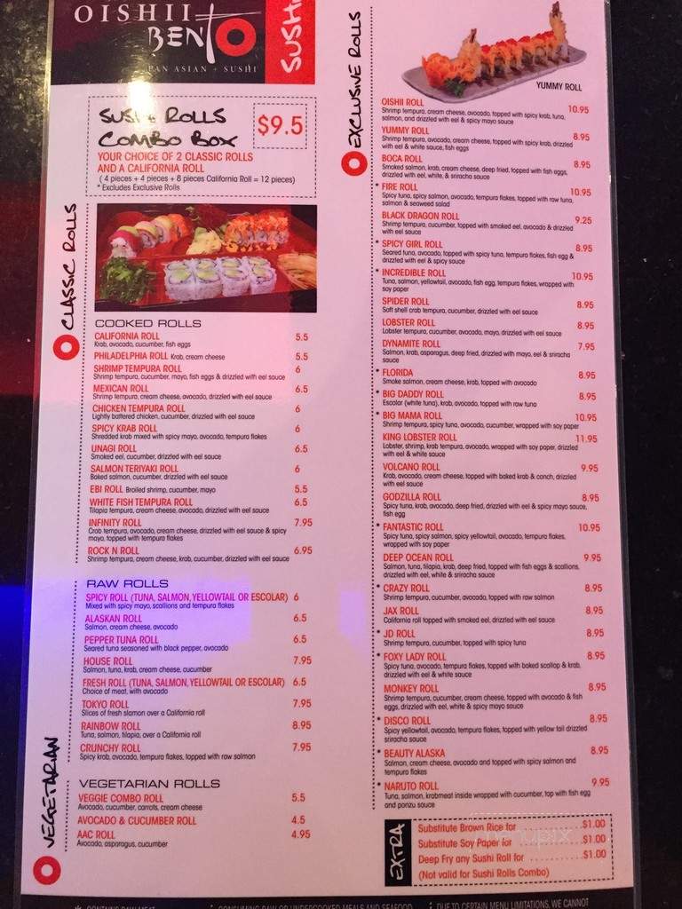 Oishii Bento - Tallahassee, FL menu_pic