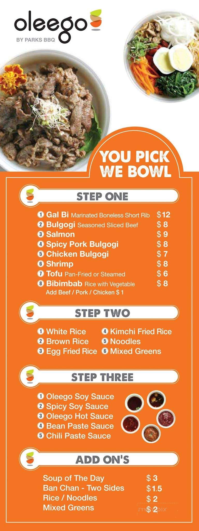 Oleego by Park's BBQ - Los Angeles, CA menu_pic