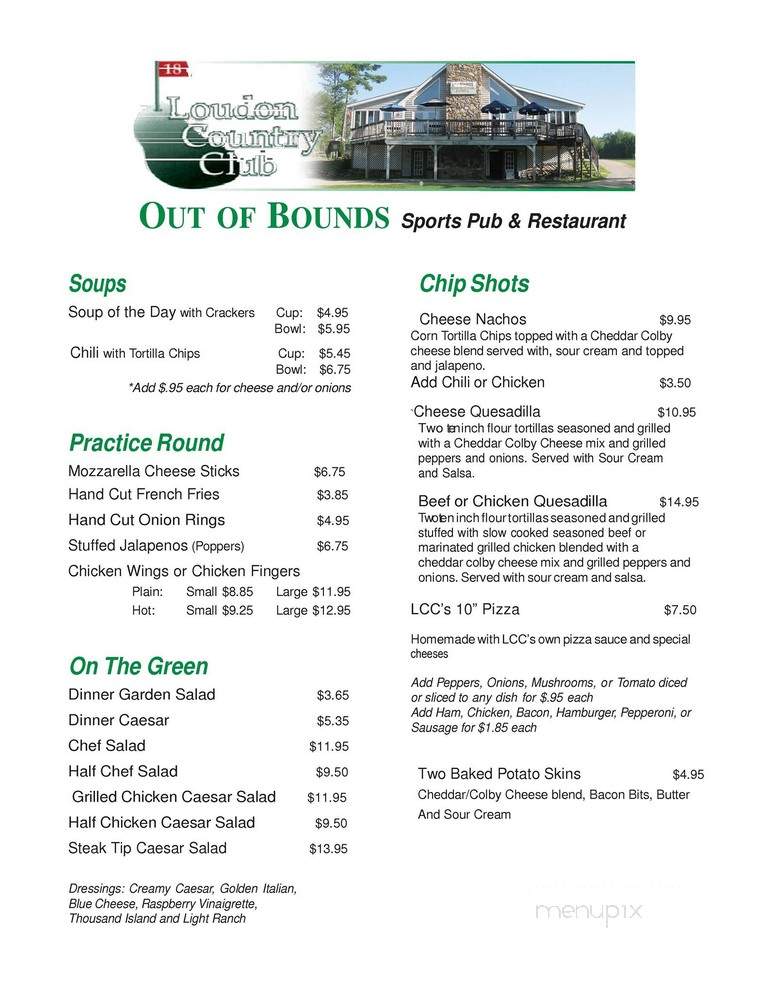 Out of Bounds Sports Pub and Restaurant - Loudon, NH