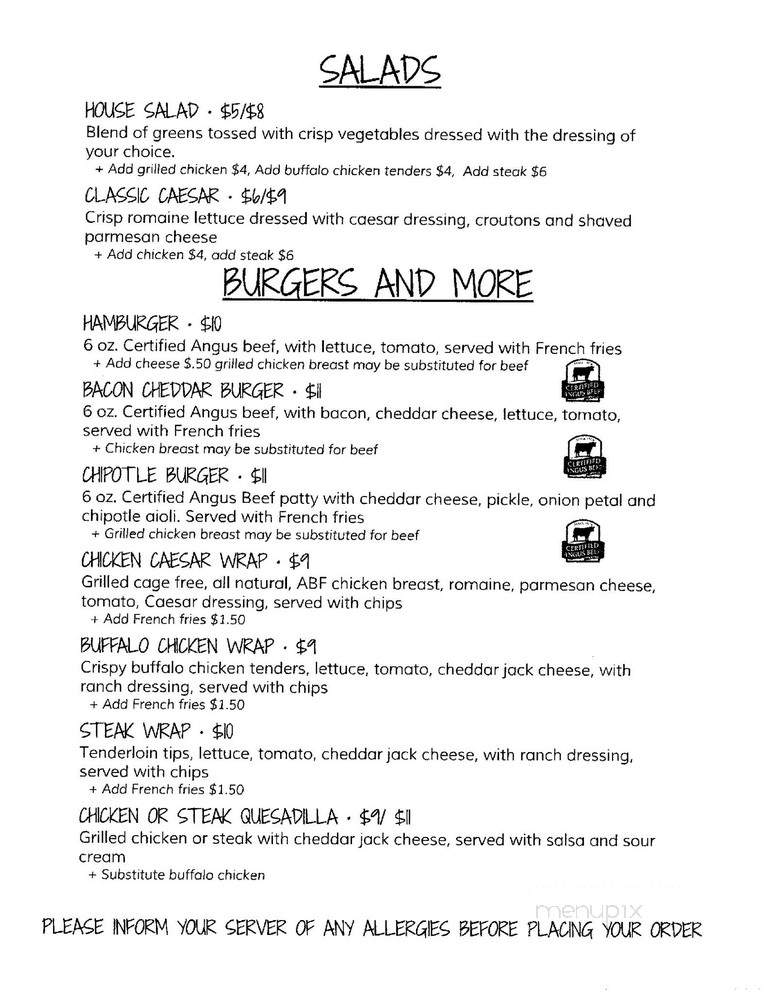 Paddy's Bistro - Dalton, MA menu_pic