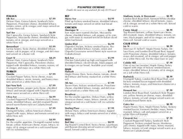 Plumpeez Deli - Butner, NC menu_pic