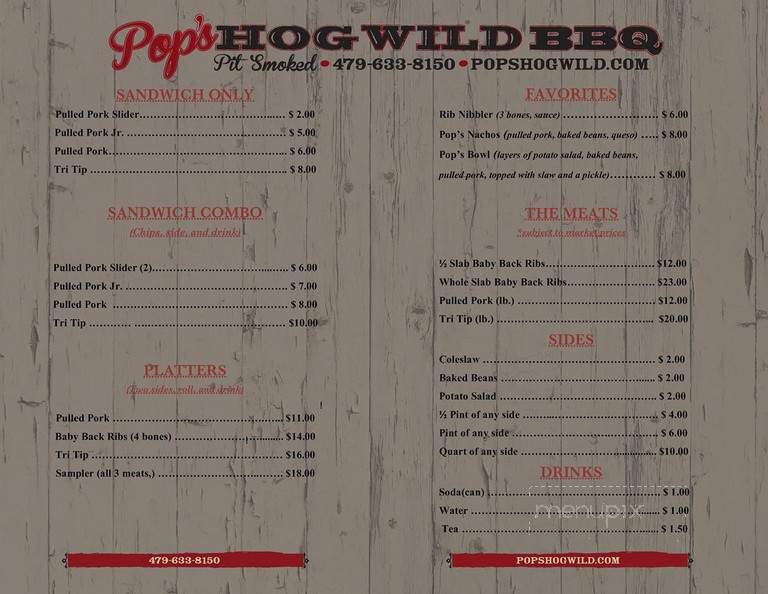 Pop's Hog Wild BBQ - Rogers, AR