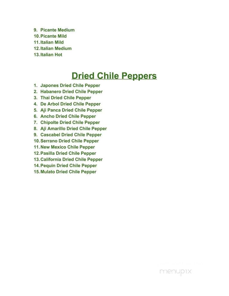 Seven Seas: Spices, Oils, & Teas - Plainfield, CT menu_pic