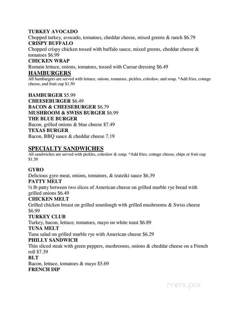 Shabbona Cafe - Shabbona, IL menu_pic