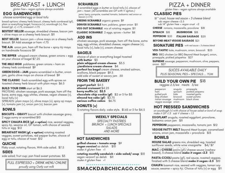 Smack Dab - Chicago, IL menu_pic