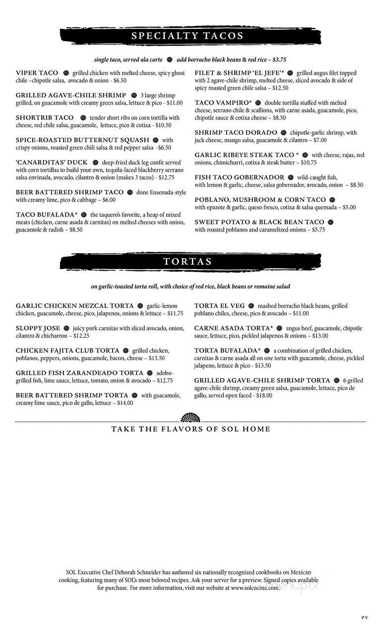 SOL Cocina - Playa Vista, CA menu_pic