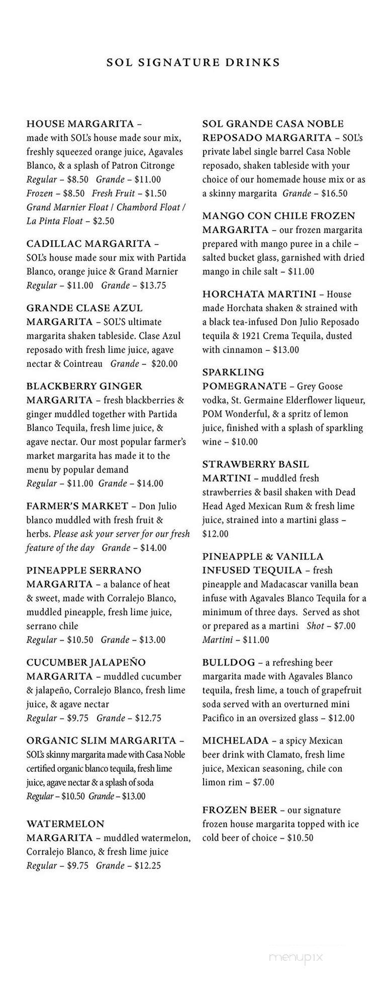 SOL Cocina - Playa Vista, CA menu_pic