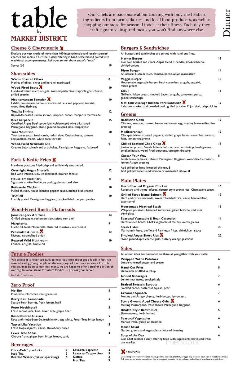 Table By Market District - Carmel, IN menu_pic