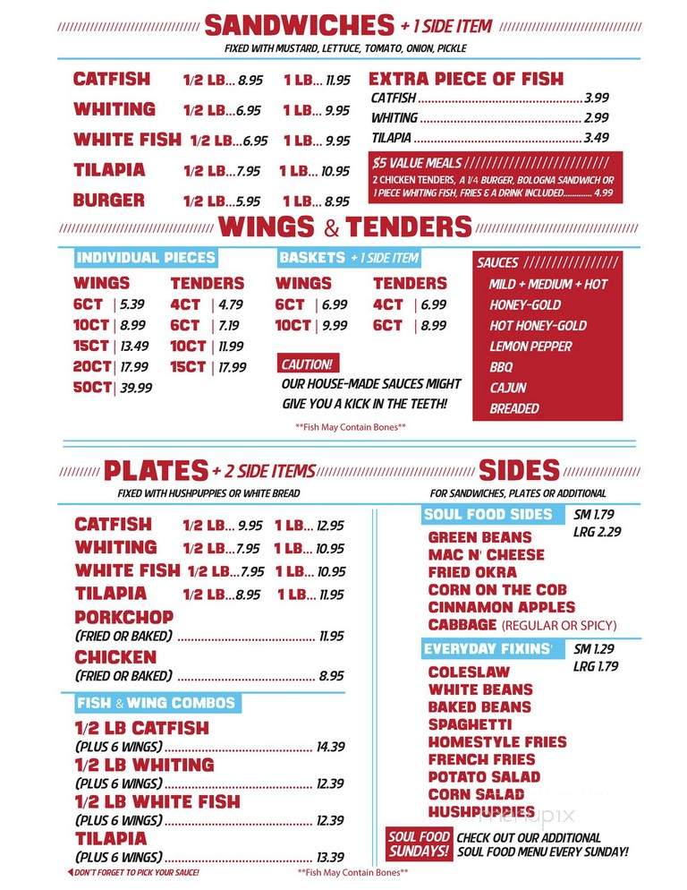 The Fish House - Loudon, TN menu_pic