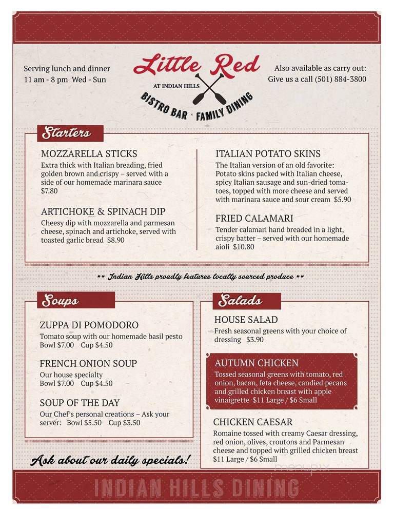 The Little Red Restaurant - Fairfield Bay, AR menu_pic