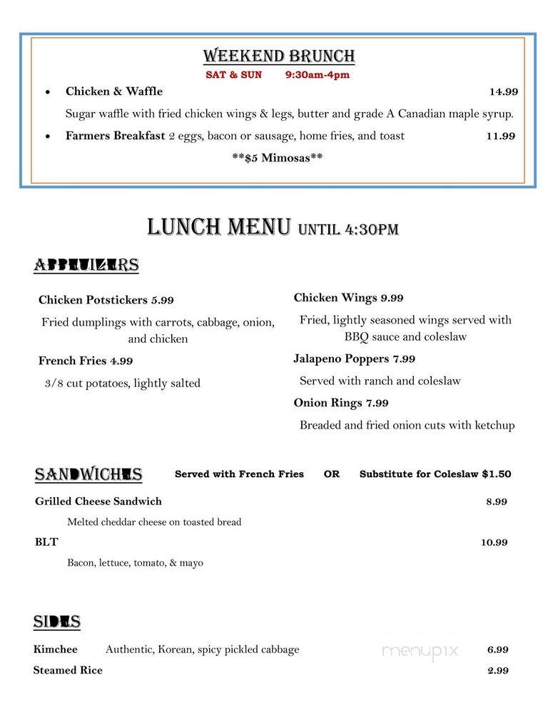The Logs Restaurant - White Salmon, WA menu_pic