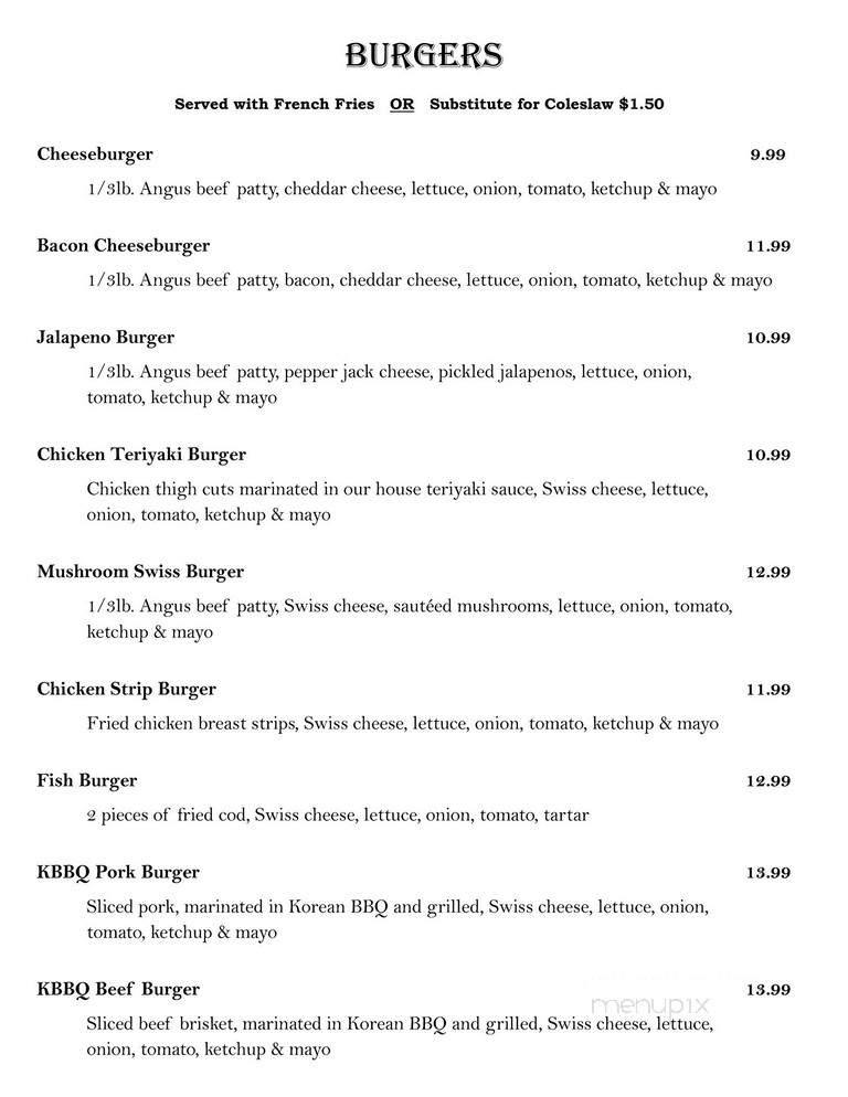 The Logs Restaurant - White Salmon, WA menu_pic