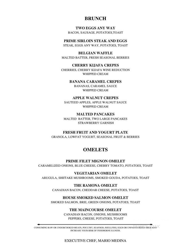 The Main Course - Ramona, CA menu_pic