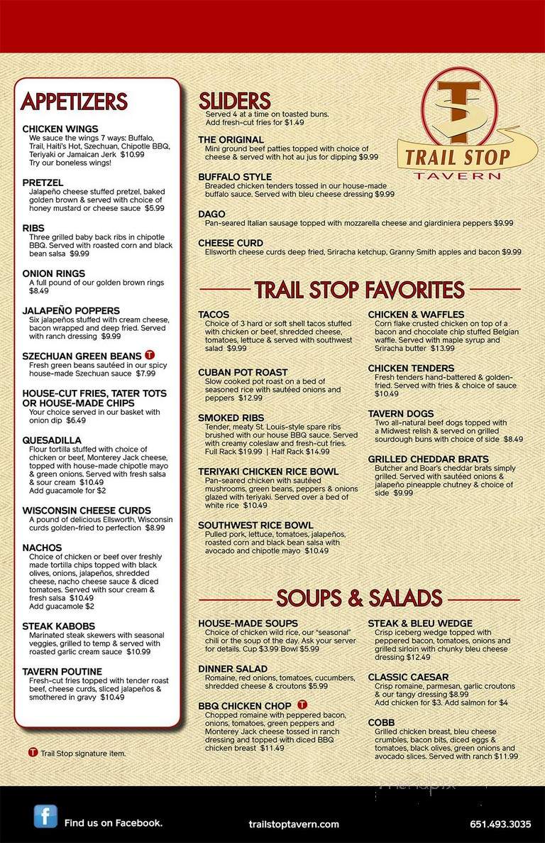 Trail Stop Tavern - Eagan, MN menu_pic