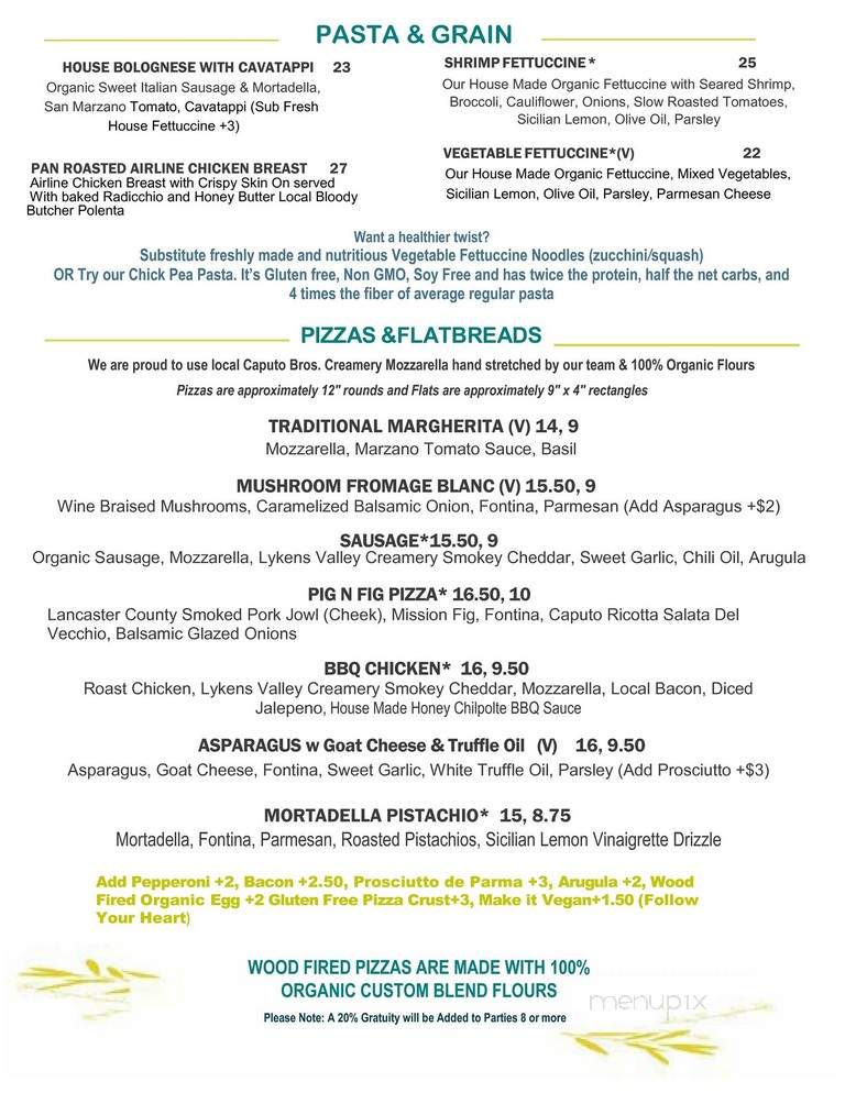 VRAI - Lemoyne, PA menu_pic