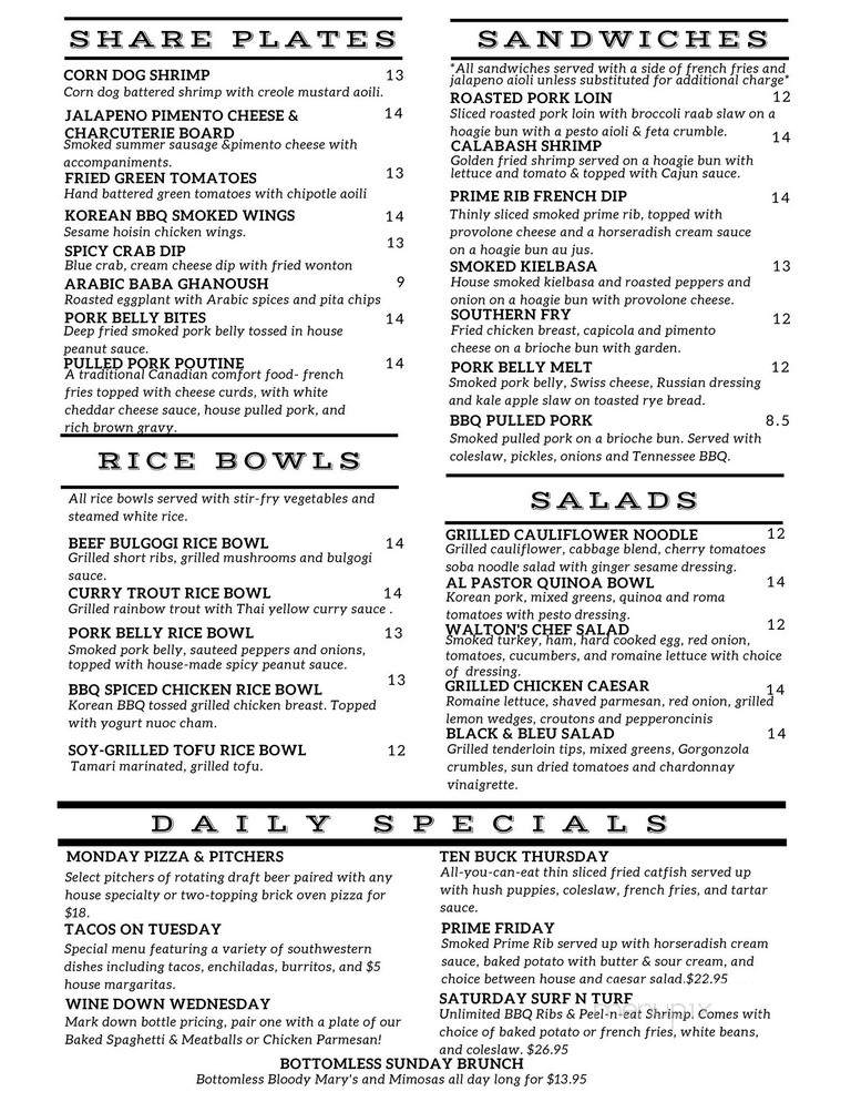 Walton's International Comfort Food - Evansville, IN menu_pic