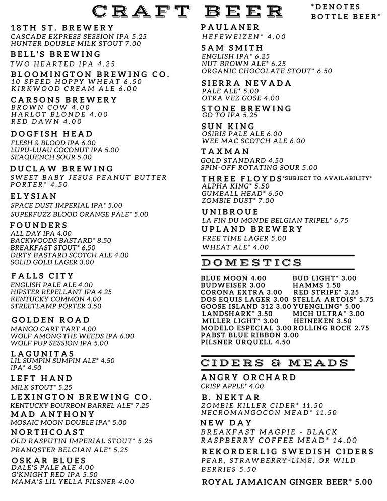 Walton's International Comfort Food - Evansville, IN menu_pic