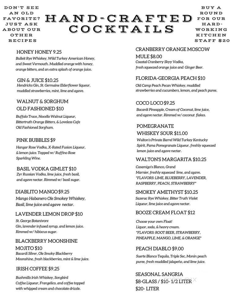 Walton's International Comfort Food - Evansville, IN menu_pic