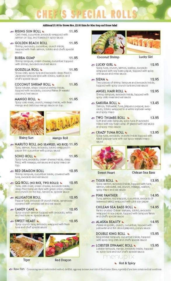 Yang's Asian Bistro - Latham, NY menu_pic