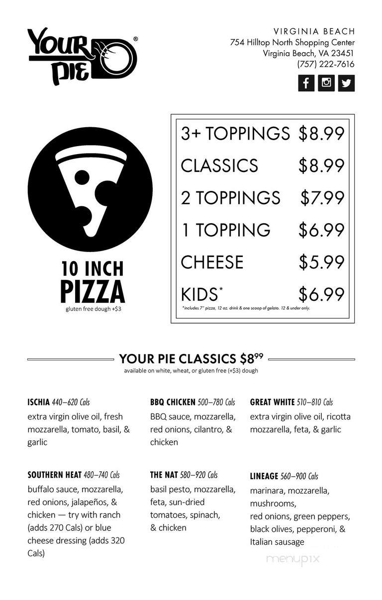 Your Pie - Virginia Beach, VA menu_pic