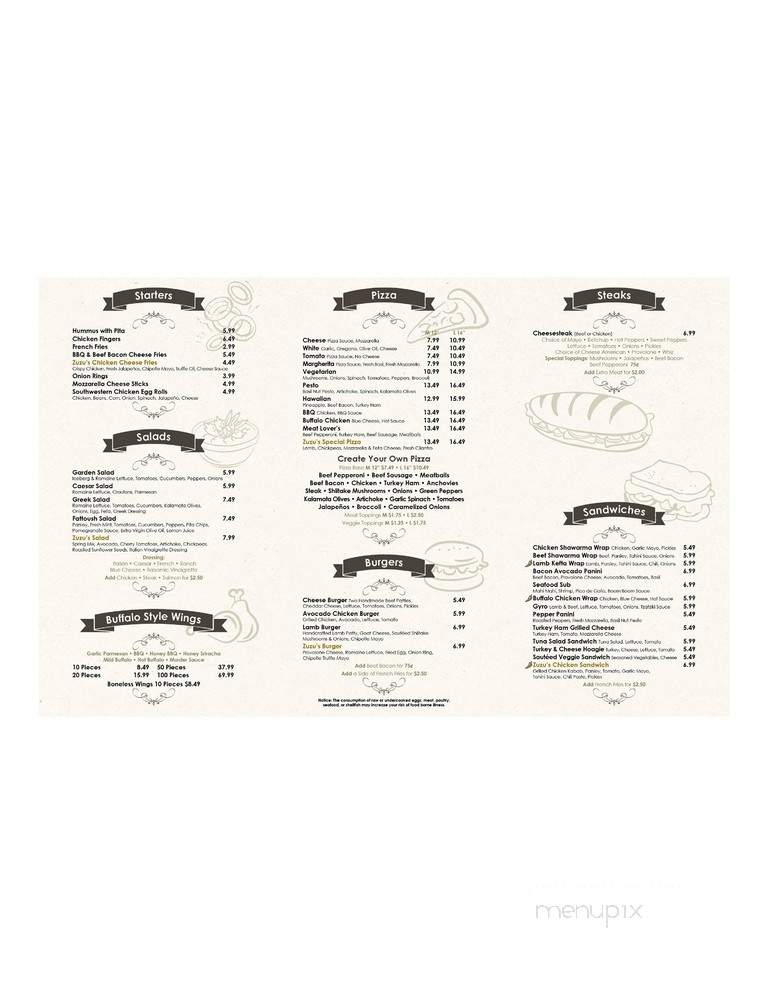Zuzu's Kitchen - Philadelphia, PA menu_pic