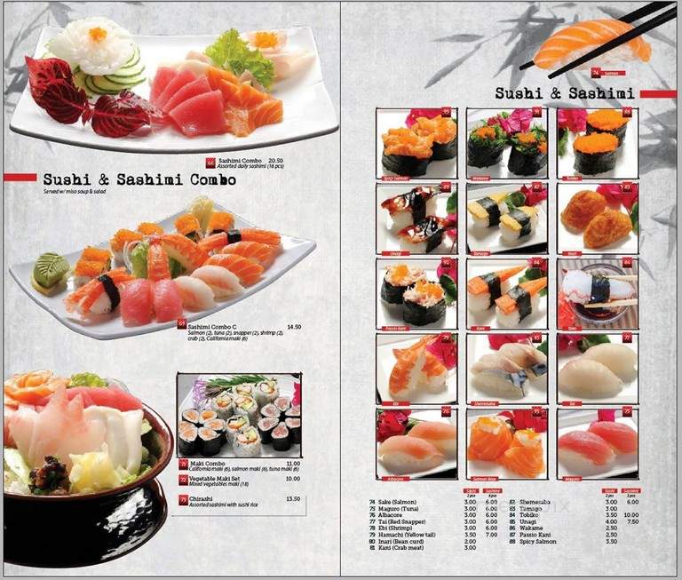 Aji Sushi - Fresno, CA menu_pic