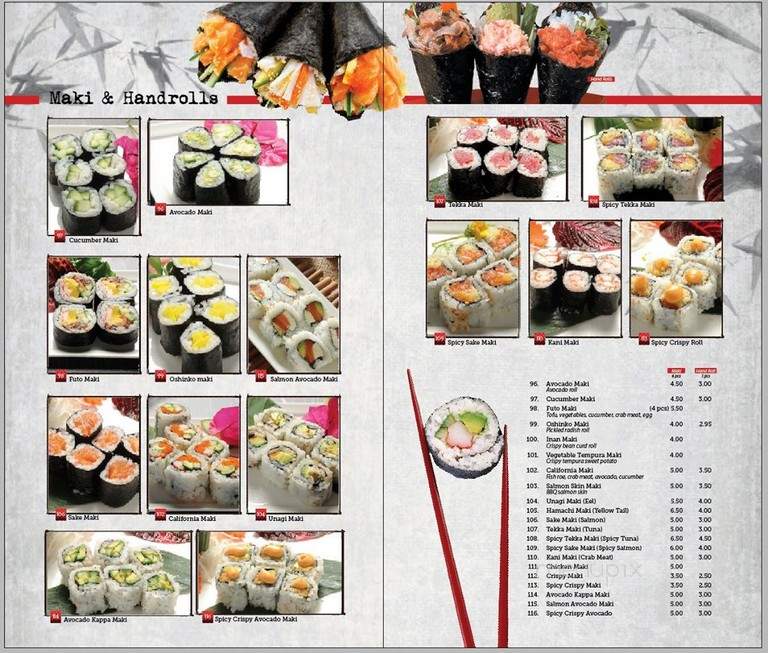 Aji Sushi - Fresno, CA menu_pic