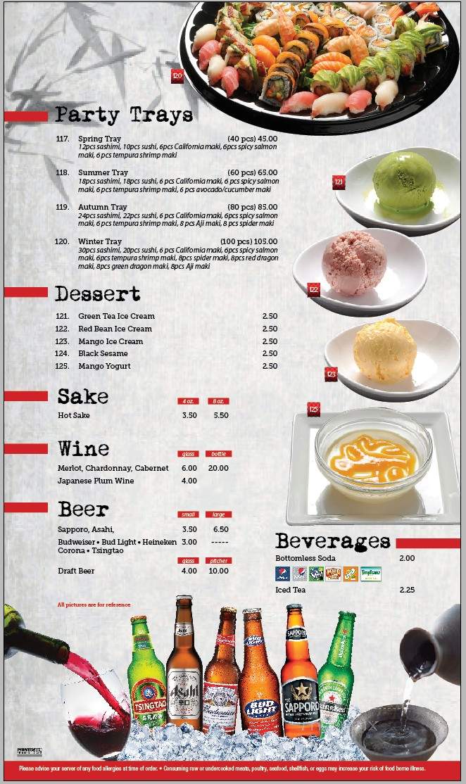 Aji Sushi - Fresno, CA menu_pic