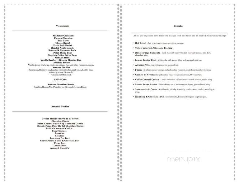 Alchemy of Baking - Gardena, CA menu_pic