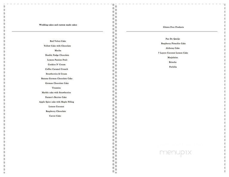 Alchemy of Baking - Gardena, CA menu_pic