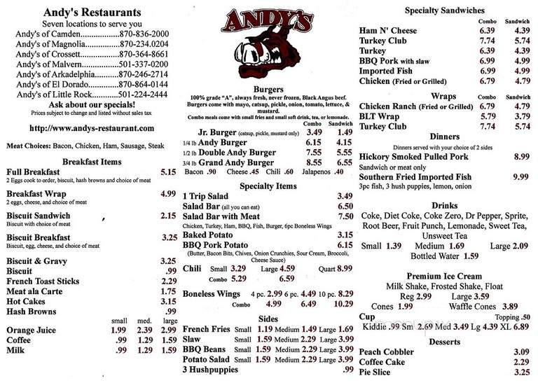 Andy's Restaurants - Camden, AR