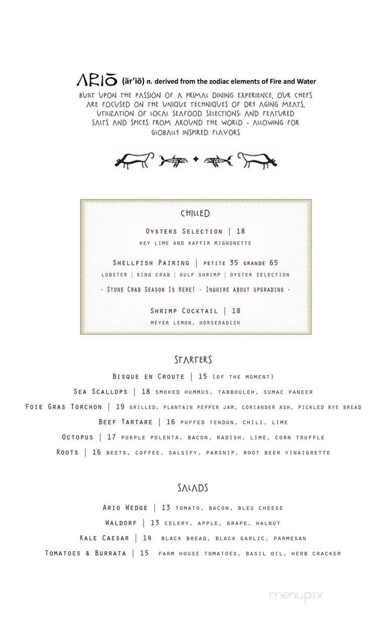 Ario - Marco Island, FL menu_pic