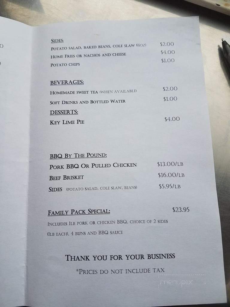 Bad Boys Bar-B-Q - McMinnville, TN menu_pic