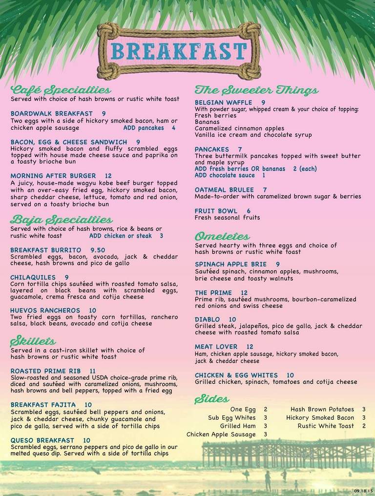 Baja Beach Cafe - Newport Beach, CA menu_pic