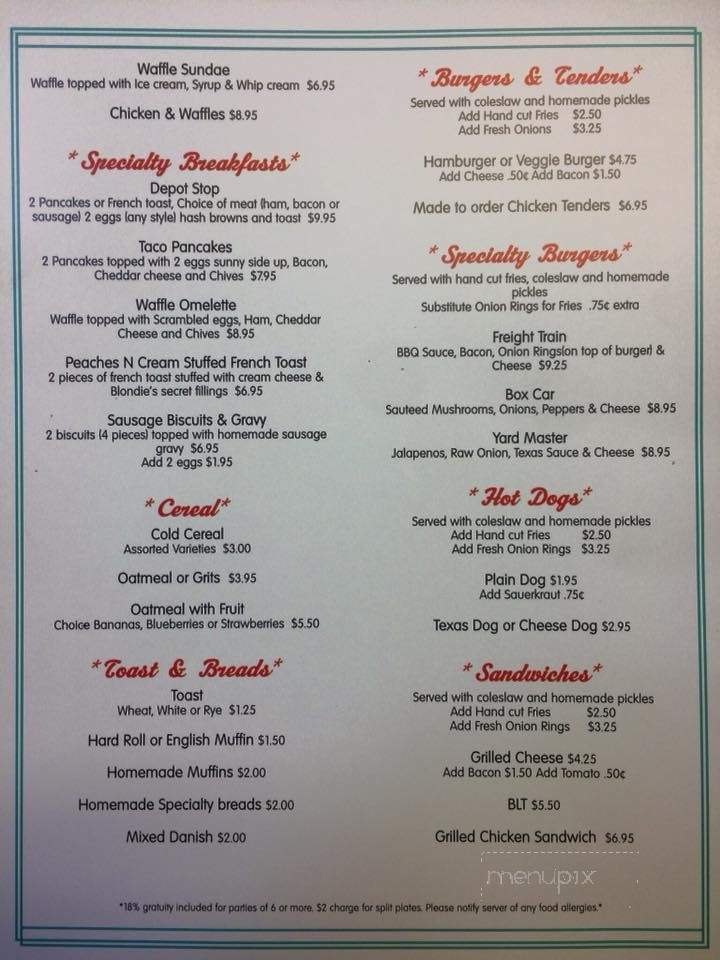 Blondie's Trolley Diner - Kingston, NY menu_pic