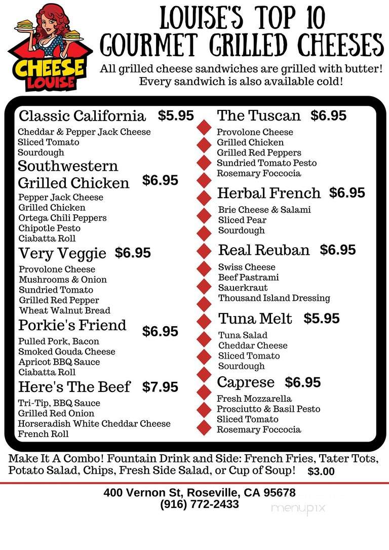 Cheese Louise - Roseville, CA menu_pic