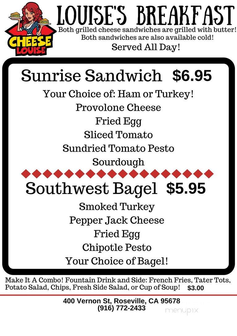 Cheese Louise - Roseville, CA menu_pic