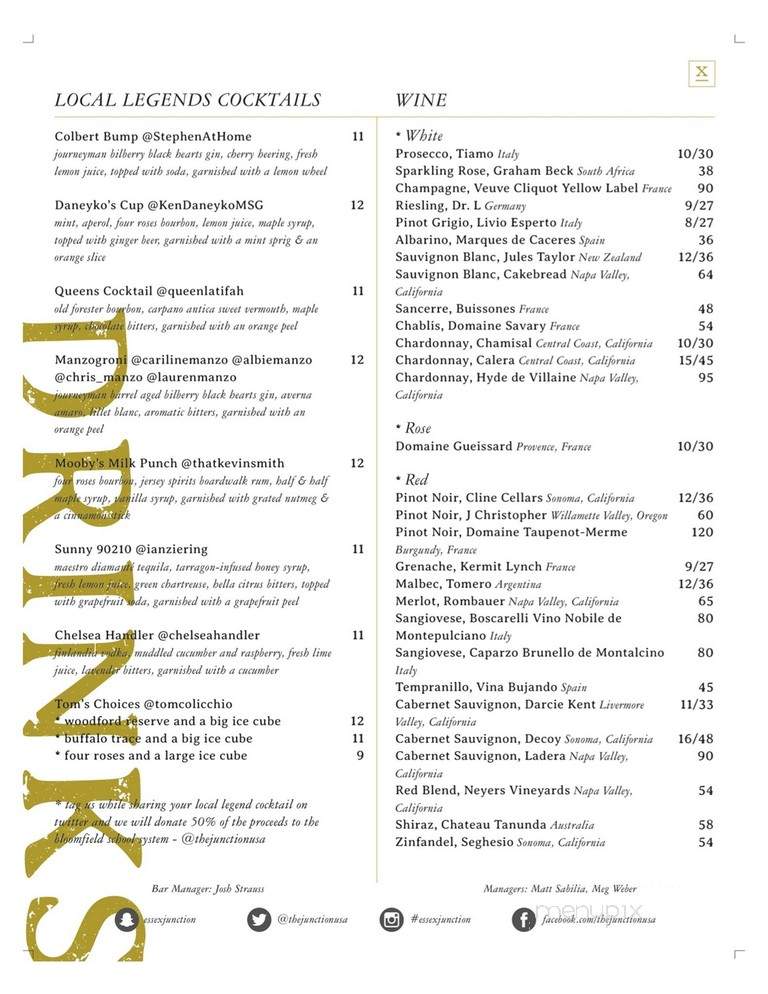 Essex Junction Craft Kitchen & Bar - Bloomfield, NJ menu_pic