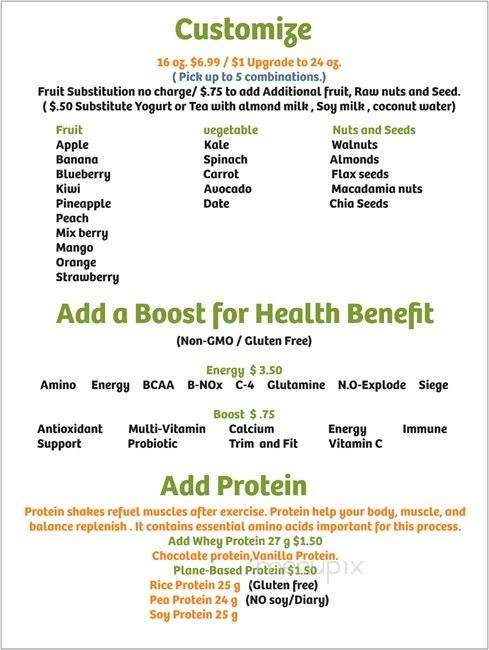 Evergreen Smoothie - Renton, WA menu_pic