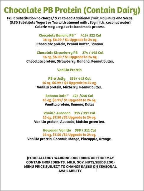 Evergreen Smoothie - Renton, WA menu_pic