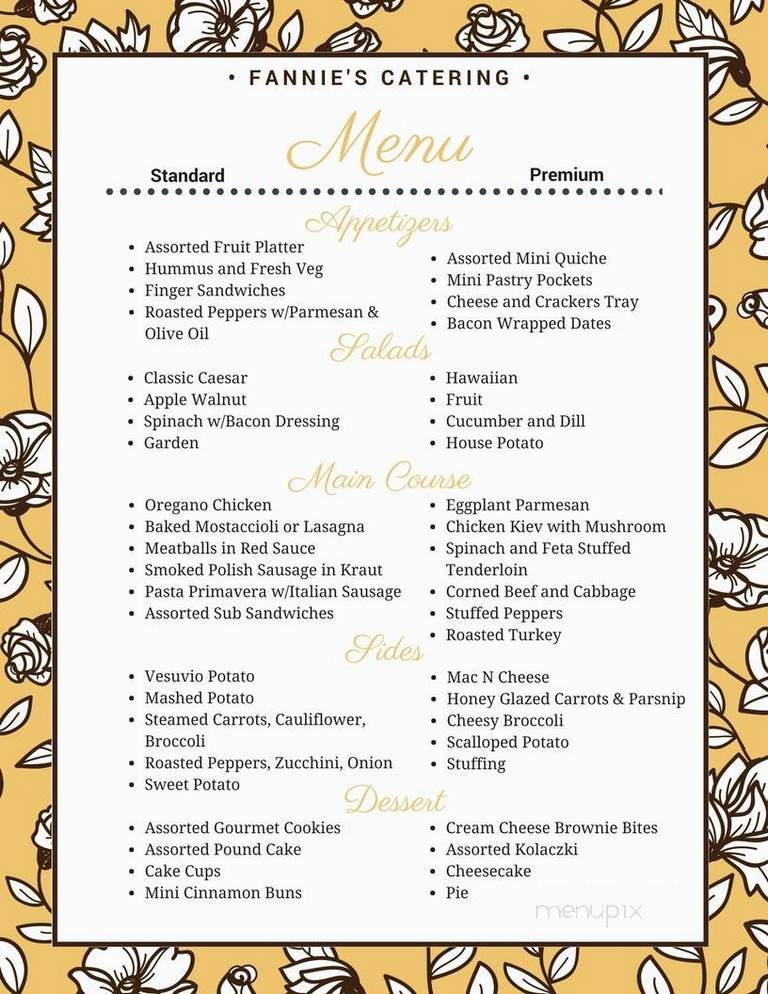 Fannie's - Chicago, IL menu_pic