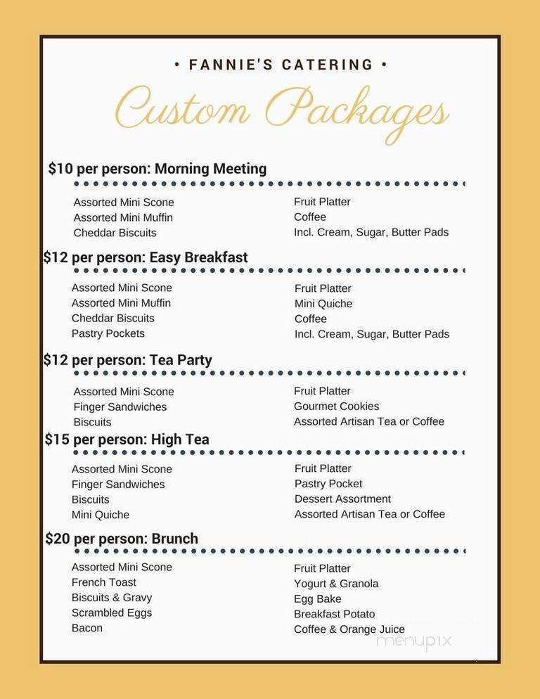 Fannie's - Chicago, IL menu_pic
