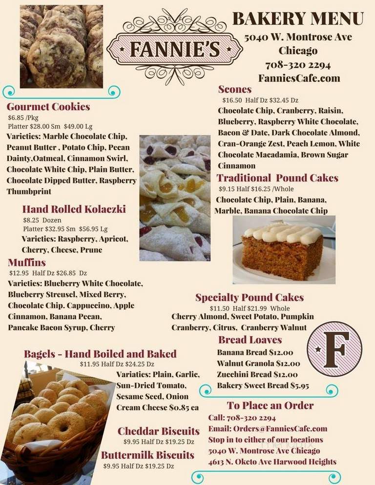 Fannie's - Chicago, IL menu_pic