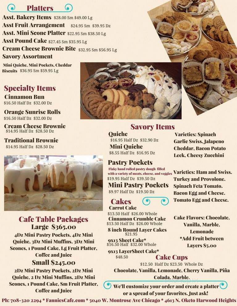 Fannie's - Chicago, IL menu_pic