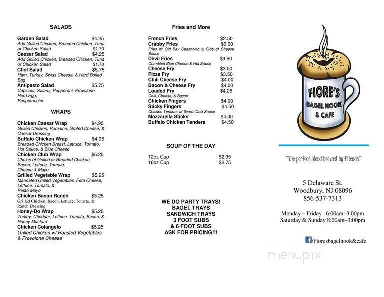 Fiore's Bagel Nook & Cafe - Woodbury, NJ menu_pic