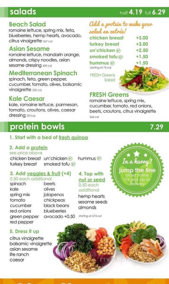 Fresh Healthy Cafe - Valencia, CA menu_pic