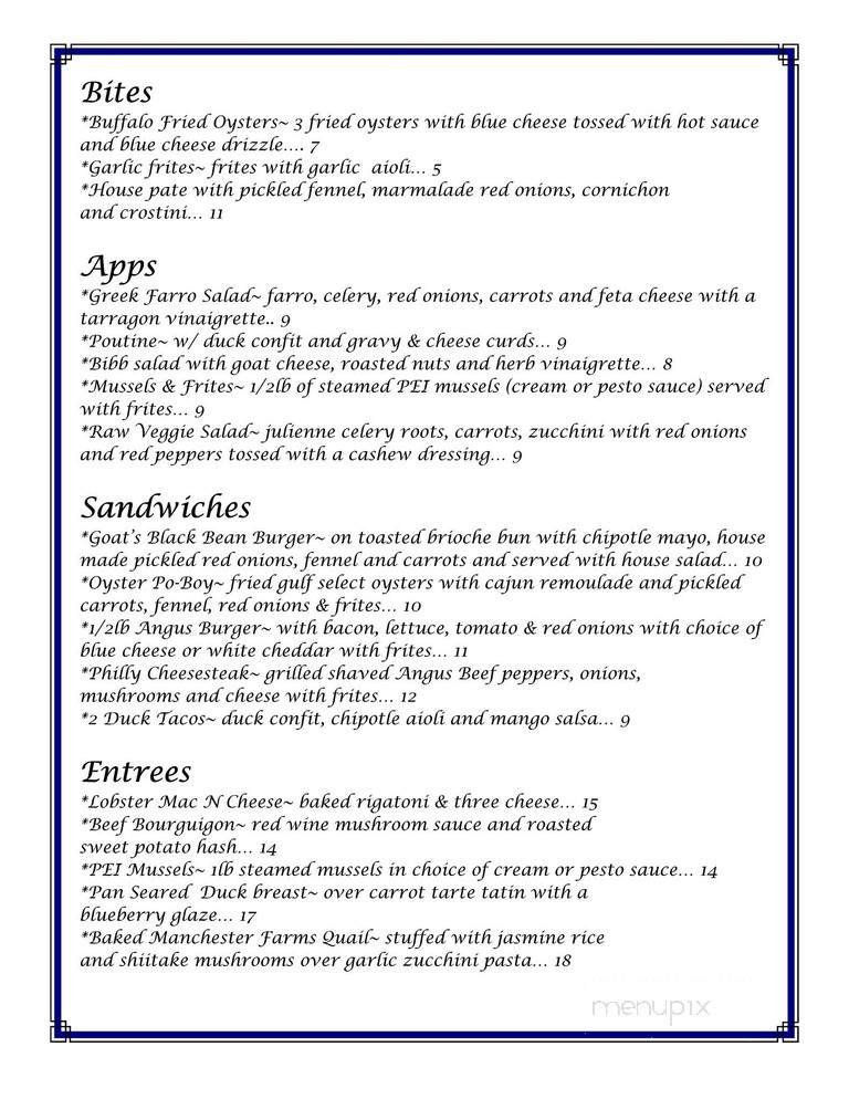 Goat's - Columbia, SC menu_pic