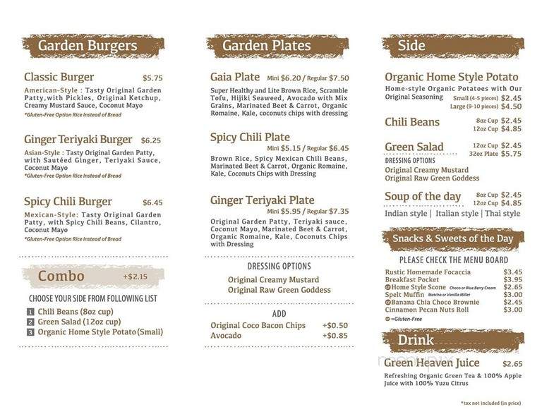 Green Garden - Honolulu, HI menu_pic