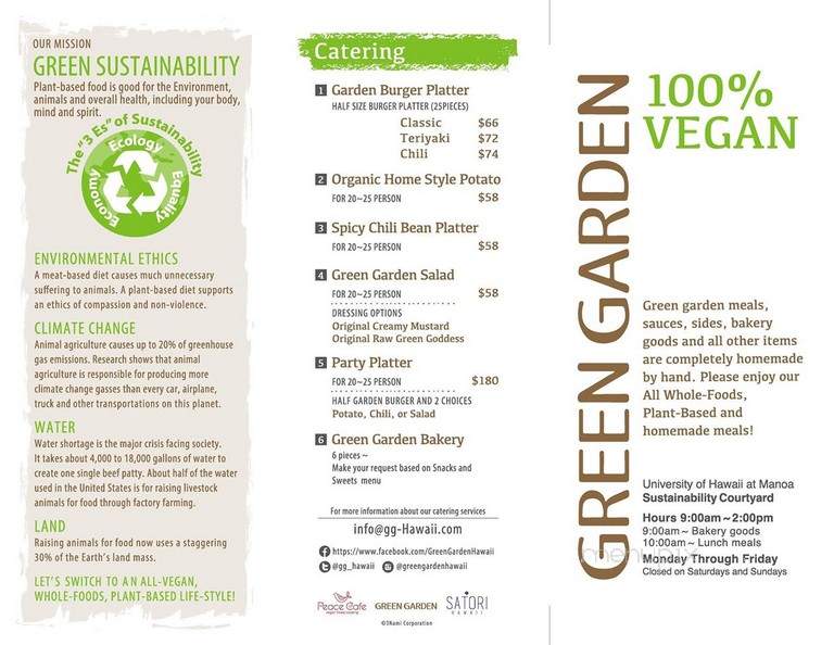 Green Garden - Honolulu, HI menu_pic