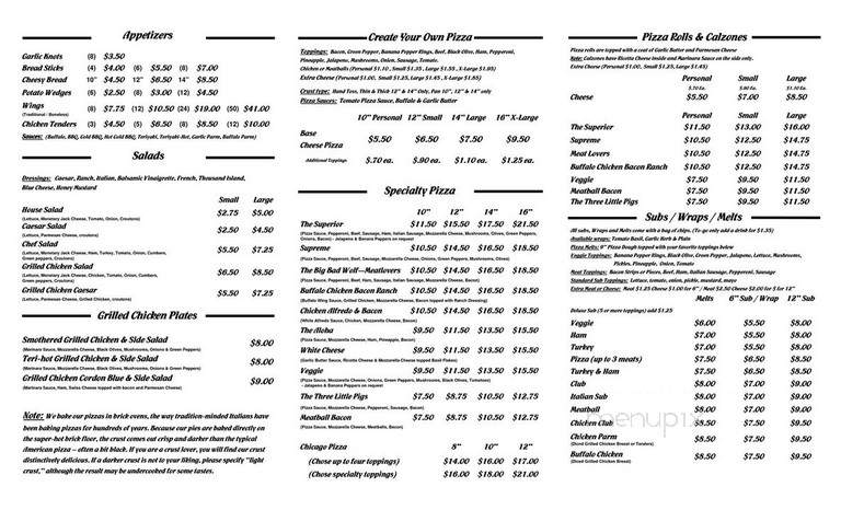Heath Springs Pizzeria - Heath Springs, SC menu_pic